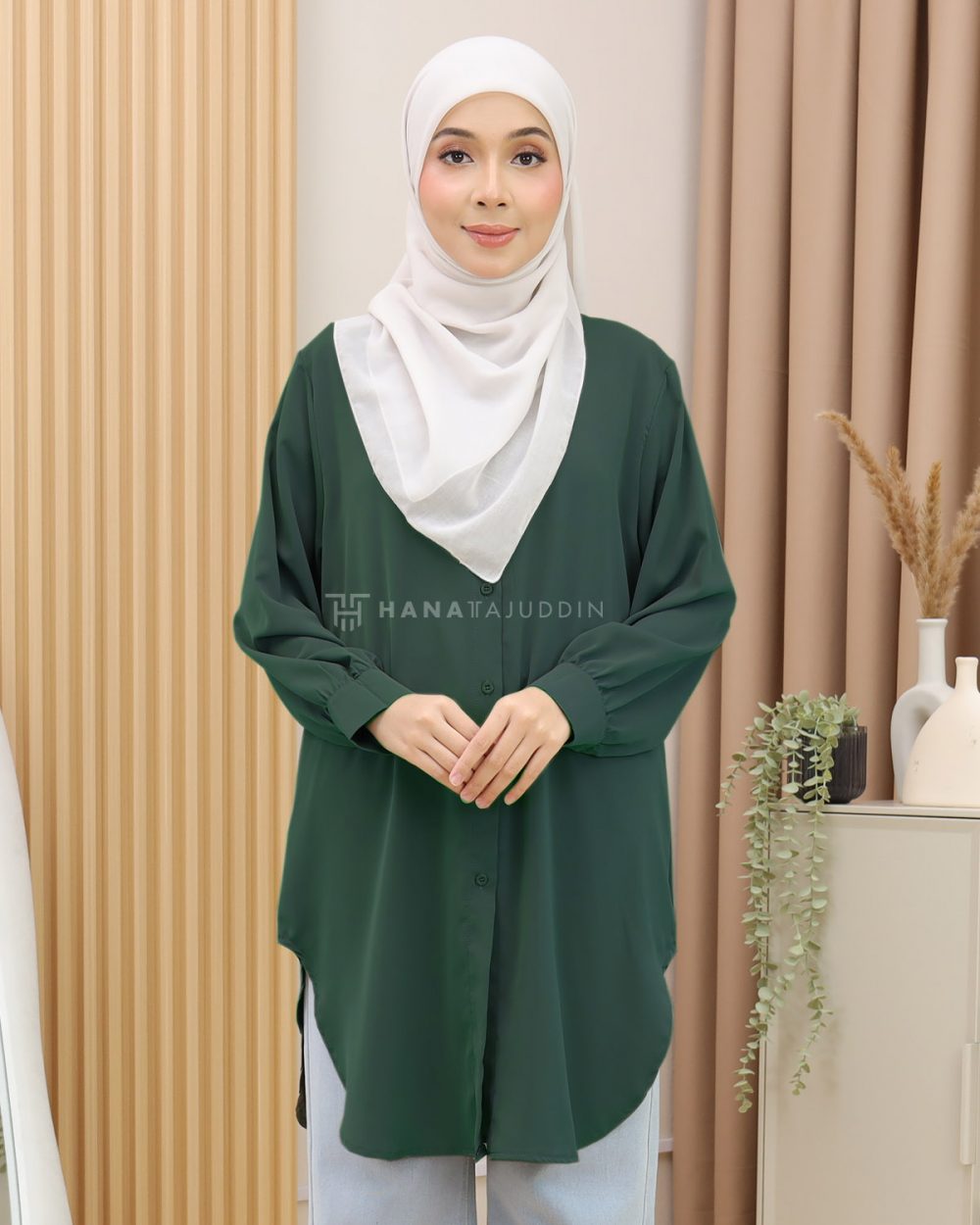 Adena Top in Emerald Green
