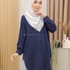 Adena Top in Navy Blue
