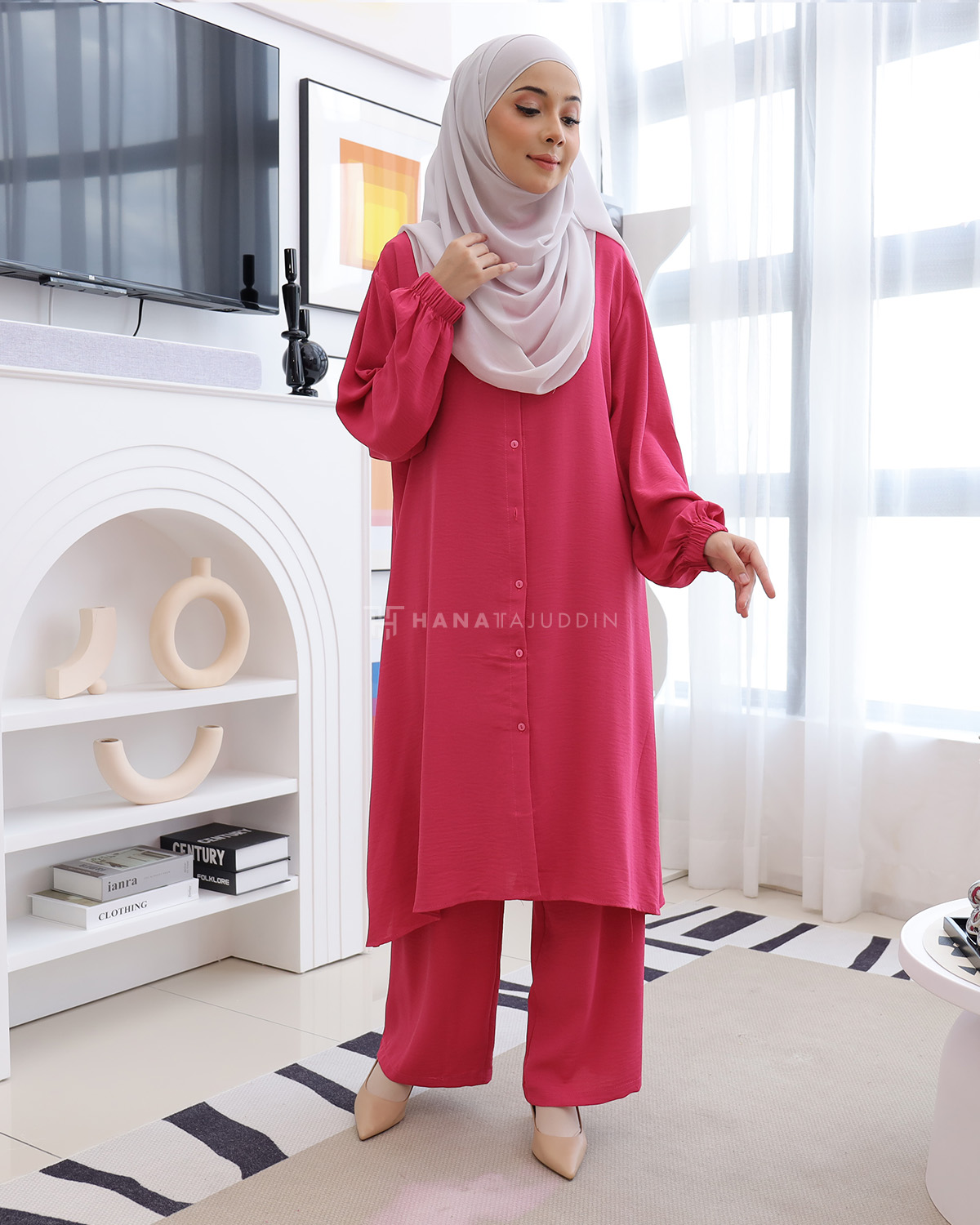 WARDAH SUIT IN FUCHSIA – Hana Tajuddin