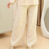 Cotton Linen Palazzo in Cream