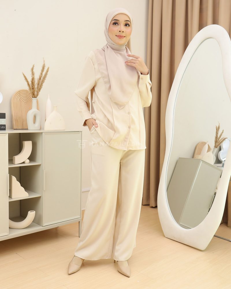 Cotton Linen Palazzo in Cream - Image 4