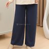 Cotton Linen Palazzo in Navy Blue
