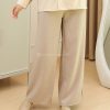Cotton Linen Palazzo in Nude