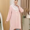 CLEARANCE : RUBII Long Top in Powder Pink
