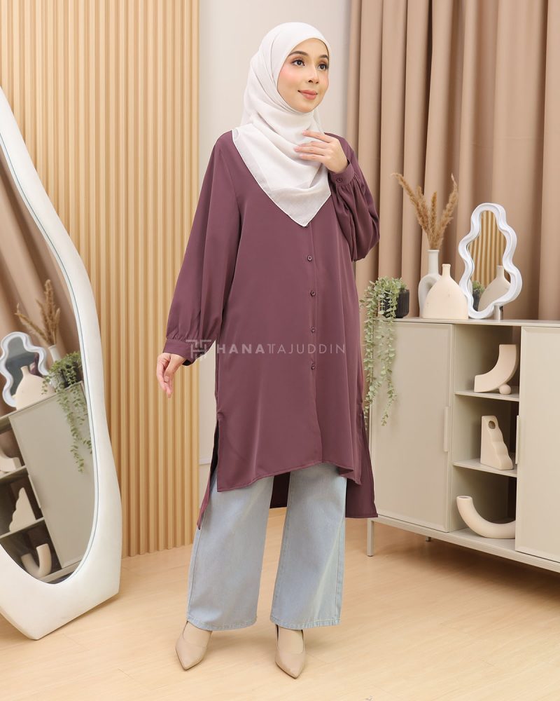 RUBII Long Top in Purple Mauve - Image 2