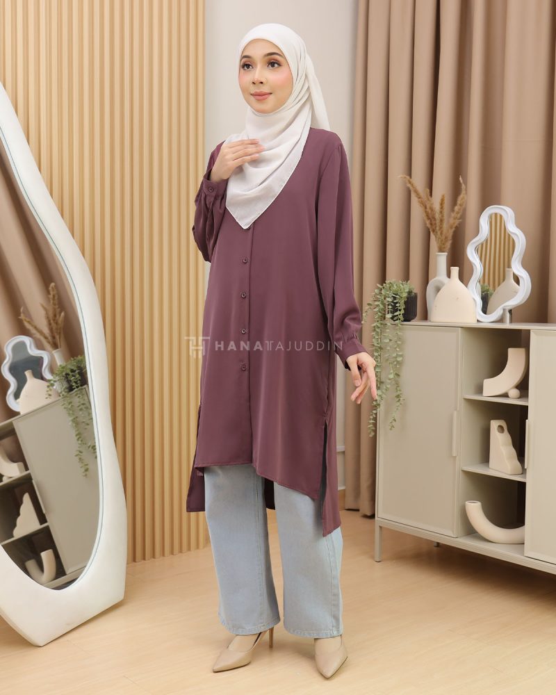 RUBII Long Top in Purple Mauve - Image 3