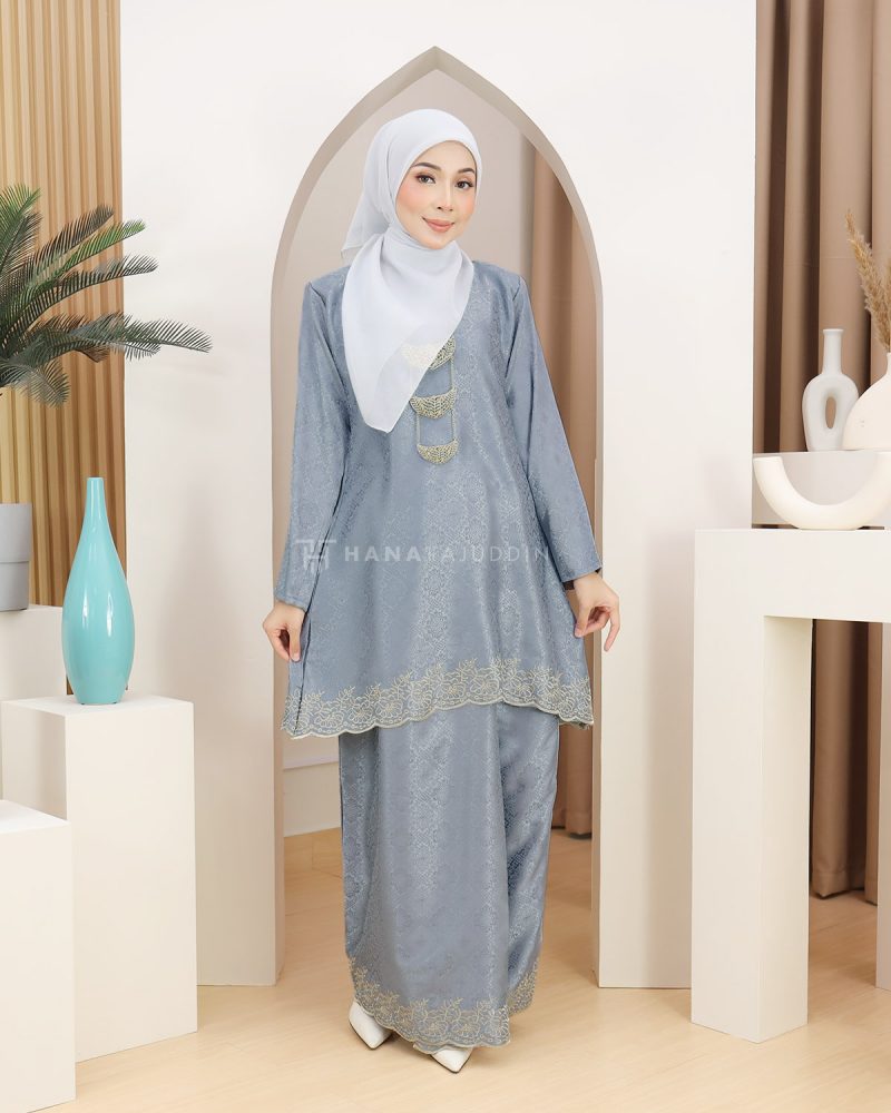 Kurung Lestari in Pearl Blue