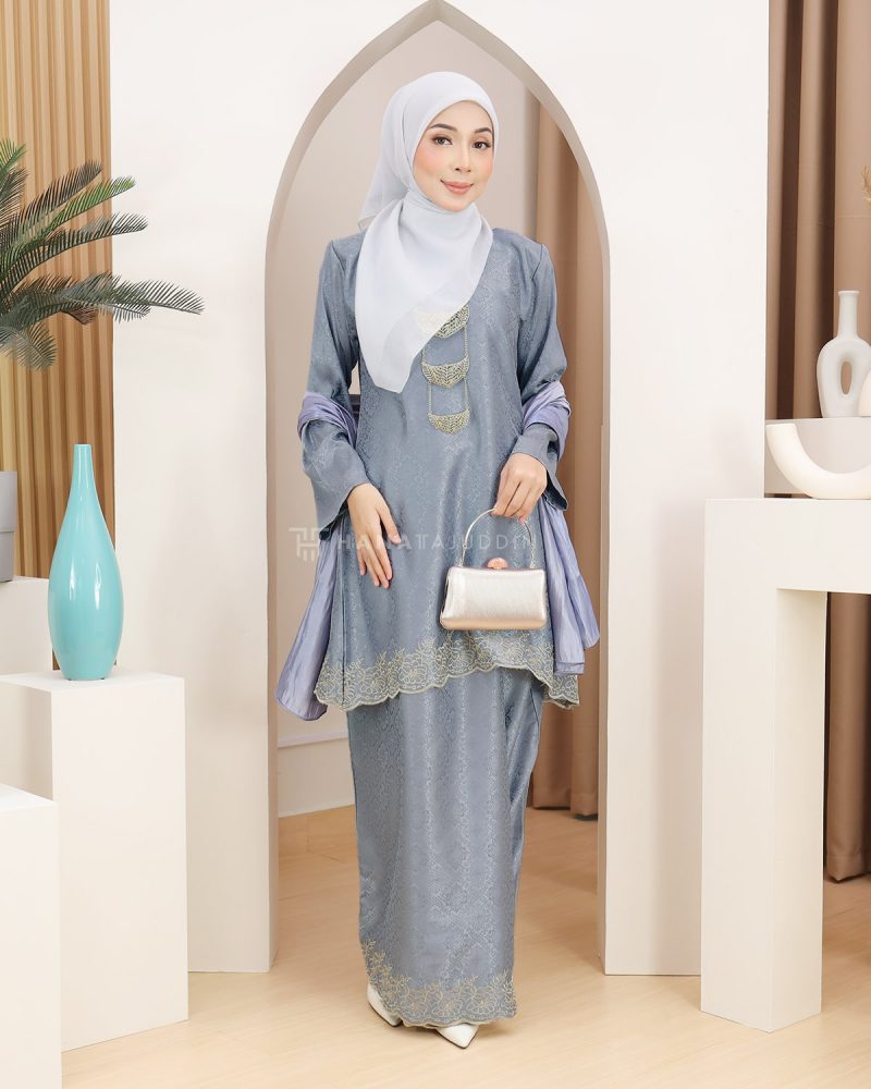 Kurung Lestari in Pearl Blue - Image 2