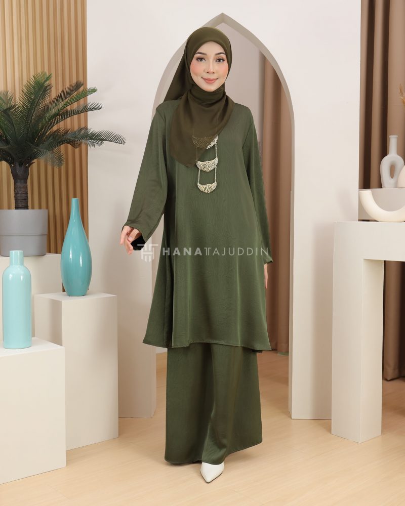 Kurung Srikandi in Olive Green