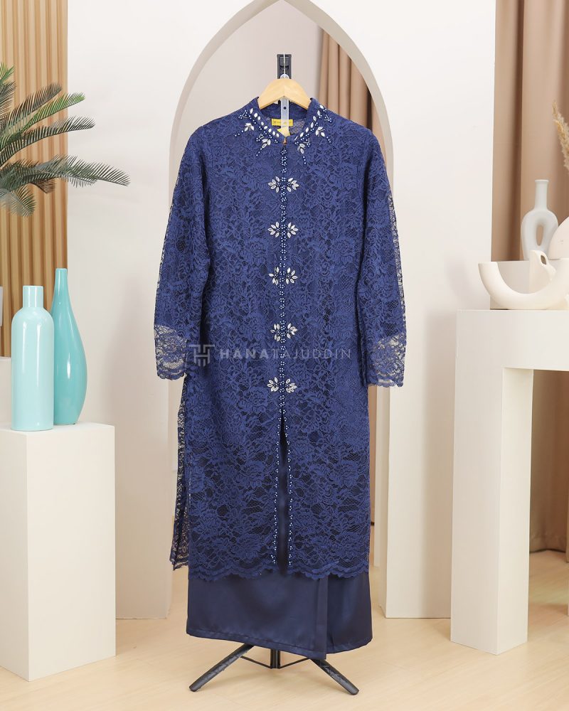 Kurung Ratna in Navy Blue