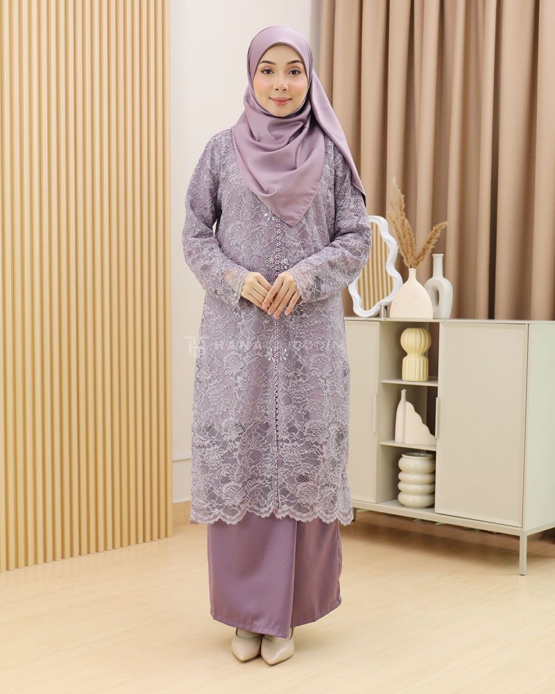 Kurung Ratna in Dusty Purple - Image 4