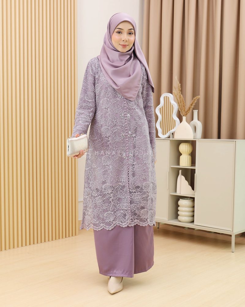Kurung Ratna in Dusty Purple - Image 2